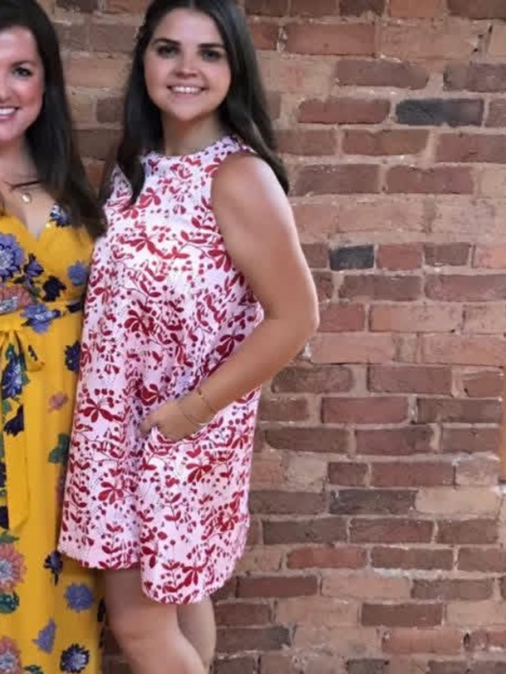 Cynthia Rowley Pink and Red-ish Floral Shift Dress